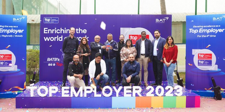 ‘টপ এমপ্লয়ার ২০২৩’ স্বীকৃতি পেল বিএটি বাংলাদেশ