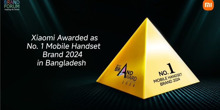 দেশের নাম্বার ওয়ান মোবাইল হ্যান্ডসেট ব্রান্ডের স্বীকৃতি পেলো শাওমি