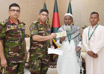 শহীদ আবু সাঈদের পরিবারকে আর্থিক সহায়তা দিলো সেনাবাহিনী