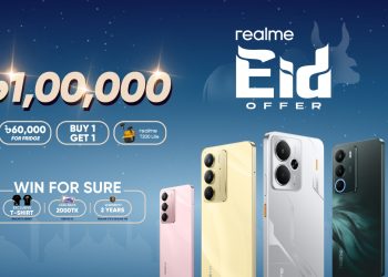 রিয়েলমির ঈদ ক্যাম্পেইনে থাকছে লাখ টাকা ক্যাশসহ নিশ্চিত পুরস্কার
